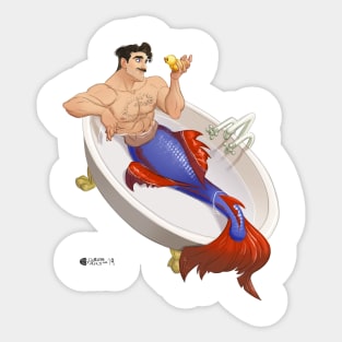 Bath Time Mermaid Sticker